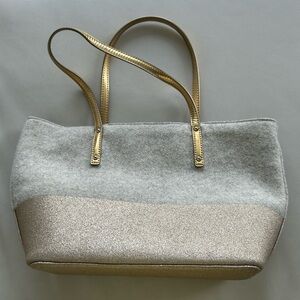 Kate Spade oatmeal felt medium tote bag